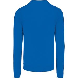 Pullover/Cardigan Heren XXL Kariban V-hals Lange mouw Light Royal Blue 50% Katoen, 50% Acryl