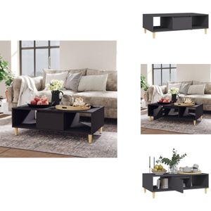 vidaXL Tafel - Tafels - Tafeltje - Tafeltjes - Salontafel 103,5x60x35 cm bewerkt hout grijs