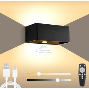 Wandlamp - LED Lamp - Binnen Lamp - USB Oplaadbaar - Met Afstandsbediening - Dimbaar - Timingsfunctie