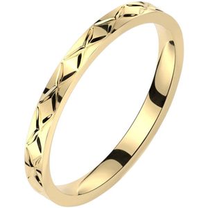 Ringen Dames - Ring Dames - Dames Ring - Goudkleurig - Gouden Ring - Gouden Ring Dames - Ring - Ringen - Sieraden Dames - Met motief - Twine