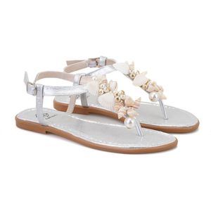 DESA Sandalen Imitatieleer Zilver Vrouwen Schoenpunt: Nez ouvert Maat: 38 EU
