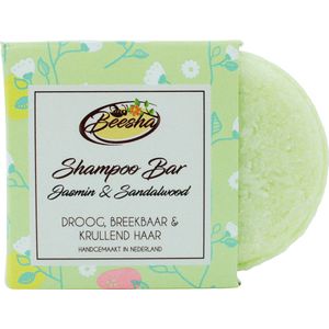 Beesha Shampoo Bar Jasmin & Sandalwood | 100% Plasticvrije en Natuurlijke Verzorging | Vegan, Sulfaatvrij en Parabeenvrij | CG Proof