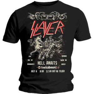 Slayer - Vintage Flyer heren unisex T-shirt zwart - L