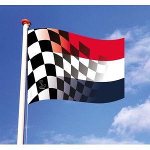 Finish Race/ Nederlandse geblokte vlag - 225 x 150 cm - Grand Prix Nederland – Formule 1