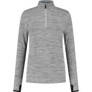 Rogelli Core Hardloopshirt - Lange Mouwen - Dames - Grijs Melange - Maat L