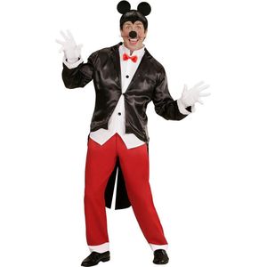 Widmann - Mickey & Minnie Mouse Kostuum - Broek En Pak Mickey Muis Heren Man - Rood, Zwart - Small - Carnavalskleding - Verkleedkleding