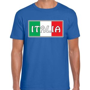Italie / Italia landen t-shirt blauw heren - Italie landen shirt / kleding - EK / WK / Olympische spelen outfit XL