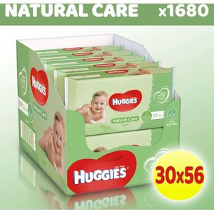 Huggies billendoekjes Natural Care - Voordeelverpakking 30 Pakken