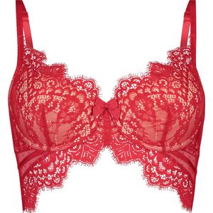 Hunkem�öller Dames Lingerie Voorgevormde longline beugel bh Marilee - Rood - maat C90