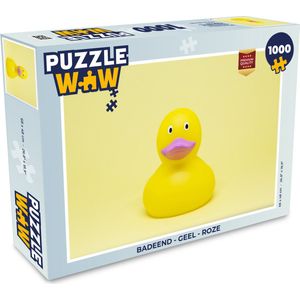 Puzzel Badeend - Geel - Roze - Legpuzzel - Puzzel 1000 stukjes volwassenen