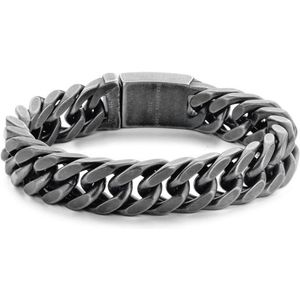 Frank 1967 Steel 7FB 0358 Stalen armband - 19,5 cm - Zilverkleurig / Grijs