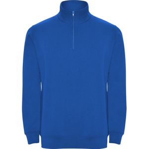 Kobalt Blauwe sweater met halve rits model Aneto merk Roly maat 2XL