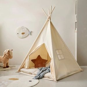 Petite Amélie ® - Speeltent - Tipi Tent Kinderen - H.1.6m ⌀.1.2m - Gebroken wit