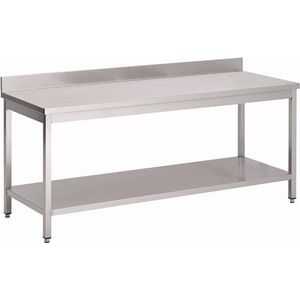 Werktafel - RVS - Onderblad - Achteropstand |120cm Breed GN132 - Horeca & Professioneel