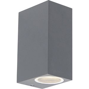 QAZQA baleno - Moderne Wandlamp Up Down voor buiten - 2 stuks - D 9 cm - Donkergrijs - Buitenverlichting