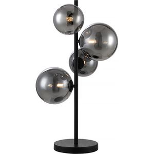 Freelight - Tafellamp Calcio 4 lichts H 60 cm excl. 4x G9 LED rook glas zwart