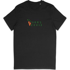 Vegan - Vegetariër - T Shirt Heren Dames - Zwart - Maat L