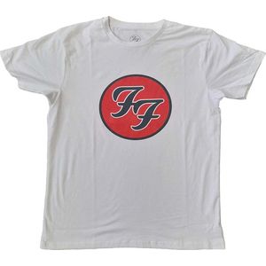 Foo Fighters - FF Logo Heren T-shirt - M - Wit