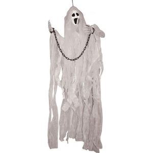 Halloween Horror decoratie spook/geest pop met licht - 120 cm - Halloween hangdecoratie poppen