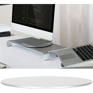 Draaiplateau aluminiumlegering - Rotatie monitor basis antislip tabletstandaard - 360 graden draaibaar voor kantoor thuis school .