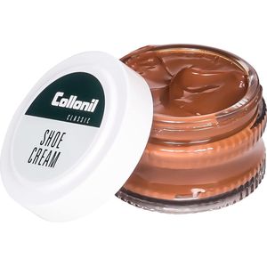 Collonil Shoe Cream - leer vet - kleur verzorging voor glad leer - glazen potje 50ml - kleur Brique licht bruin 331