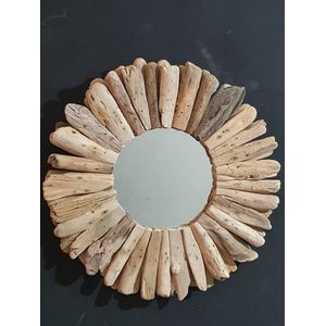 Driftwood ronde SPIEGEL - Bij Mies - 40 cm ø - 2 lagen