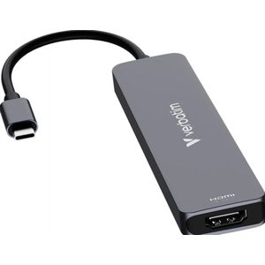 Verbatim 32158 - USB-C hub - 7 poorten: HDMI, USB-C, USB-C 3.2 Gen 1, 2 x USB-A 3.2 Gen 1, SD & microSD