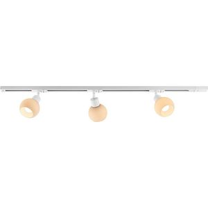 Lindby - 1-fase railverlichting - 4lichts - Metaal, glas - H: 17.2 cm - E14 - wit