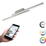 EGLO connect.z Fraioli-Z Smart Plafondlamp - 105,5 cm - Grijs/Wit - Instelbaar RGB & wit licht - Dimbaar - Zigbee
