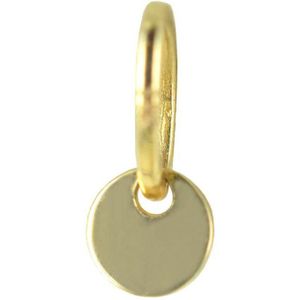 Silventi 9NBSAM-G190116 Gouden Hangertje - Rondje - Glad - 5 mm Doorsnee - 14 Karaat - Bedel - Goud