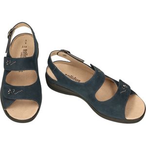 Solidus -Dames - blauw donker - sandalen - maat 41.5