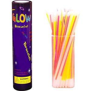 100x Glow in the dark sticks breekstaafjes | Neon Party Versiering | Verjaardag | Oud en nieuw | Nieuwjaar Decoratie | Schoencadeautjes sinterklaas