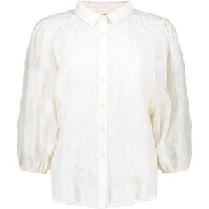 Geisha T-shirt Kanten Blouse Met Embroidery 43092 60 10 Off-white Dames Maat - XL