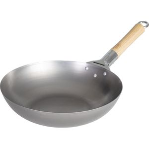 Cookinglife Wokpan Voccelli - Plaatstaal - ø 30 cm - Zonder anti-aanbaklaag