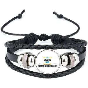 Akyol - i'm a cycling dad like a normal dad except much cooler armband zwart - Papa - vader die houdt van fietsen - vader cadeautjes - vaderdag - verjaardagscadeau - verjaardag - cadeau - geschenk - kado - gift - vader artikelen