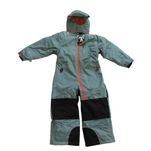 Ducksday - skipak voor kinderen -  groen - hi-tech - winddicht - waterdicht - recycled polyester -  unisex  - Manu – 128/134