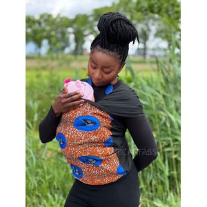 Afrikaanse Print Draagdoek / Draagzak / baby wrap / baby sling - Speed bird Oranje  - Baby wrap carrier