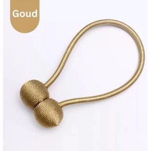 Gordijn Embrasse Magnetisch - set van 2 stuks - Gordijnhouders - Gordijn Embrasse - Magnetisch Gordijnkoord - Goud