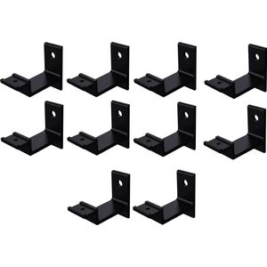 Hermeta leuninghouder 3541-18 - Zwart - Aluminium - Keilboutbevestiging - Vlak zadel - 10 stuks
