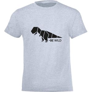Be Friends T-Shirt - Be wild dino - Kinderen - Licht blauw - Maat 2 jaar