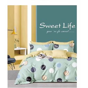 Kussenslopen Set van 2 – 100% Katoen – Zacht & Ademend – Voor Volwassenen & Kinderen – Groen Cirkel Patroon – 60x70 cm – Luxe Kussensloop