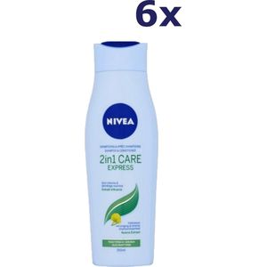 6x Nivea Shampoo - 2in1 Care Express 250 ml