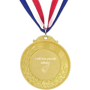 Akyol - i will love you till infinity medaille goudkleuring - Liefde - familie vrienden - cadeau
