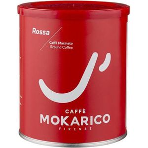 Mokarico Rossa Espresso - Gemalen koffie uit Florence - 4 x 250 gram - Hoogste Kwaliteit - perfect voor Bialetti Moka, Filter Koffie, Moccamaster, Cafetiere, enz. - Premium Koffiebrander