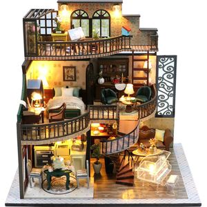 Hongda DIY Miniatuur Huisjes - Modelbouwpakket - Houten Modelbouw - Voor Volwassenen (14+) - Poppenhuis - DIY - (Dream Pavilion)