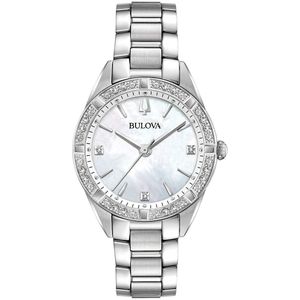 Bulova Diamonds 96R228 Horloge - Staal - Zilverkleurig - Ø 33 mm