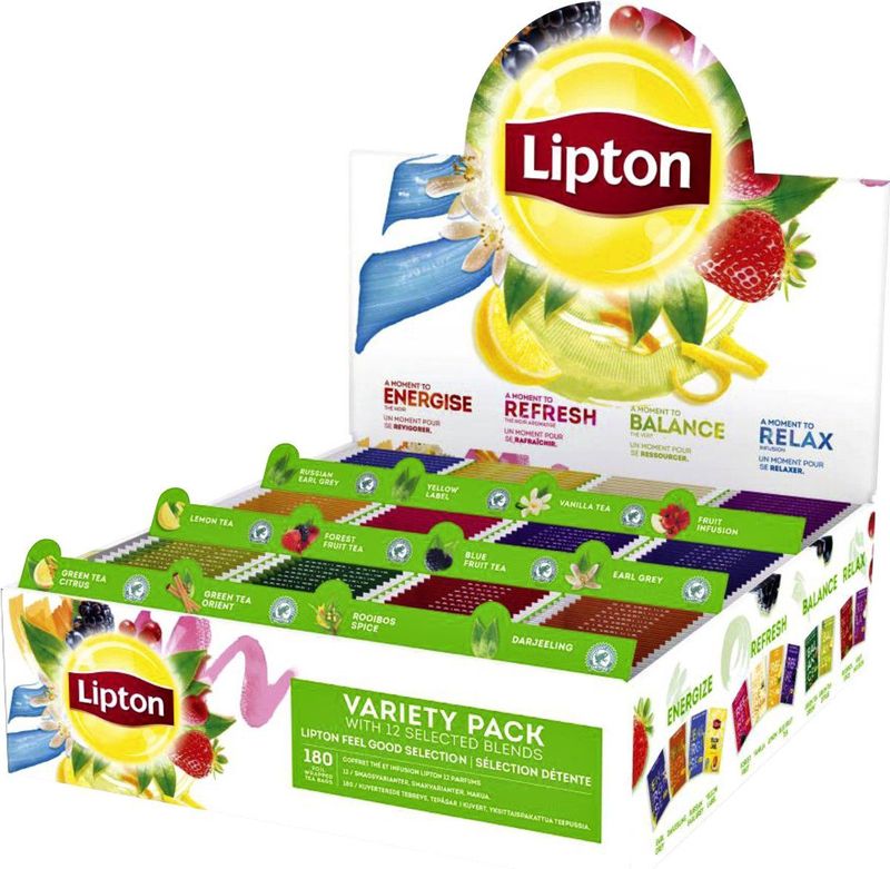 Thee Lipton assortimentsbox 12x15stuks