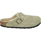 Birkenstock BOSTON SHEARLING SUEDE LEATHER - Dames pantoffelsHeren pantoffels - Kleur: Taupe - Maat: 41
