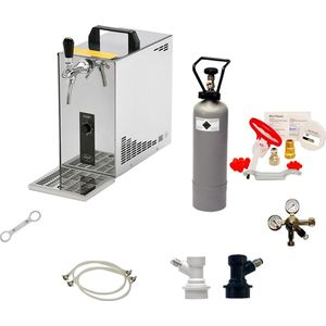Complete Set, Tapsysteem, Biertap, PYGMY 25, 1-kraans, droogkoeler, 35 liter/uur biertap, - Biertap, Beertender, Thuistap, Bierkoeler, Green Line, Reinigingsset voor tap en fust
