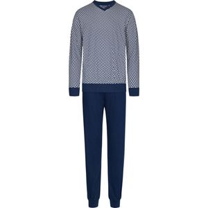 Pastunette for Men - Heren Pyjama set Victor - Wit / Blauw - Katoen - Maat M